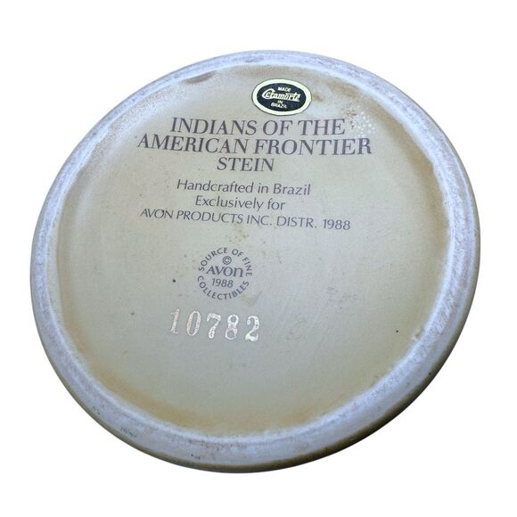 Vintage 1988 Avon Stein "Indians of The American Frontier" Brazil #10782 - Picture 6 of 7